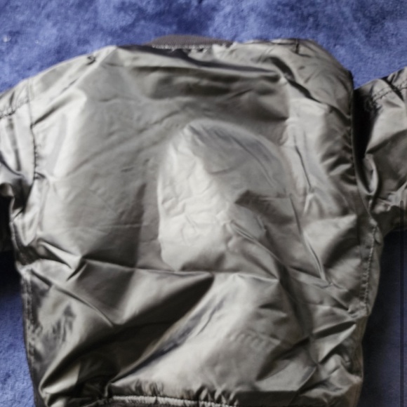 Kids Flight Jacket With Patches Boys Size S Fighter Pilot Boys Green - Picture 5 of 14